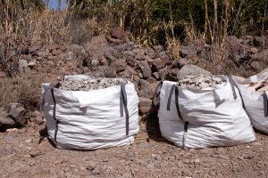 Skip Bags filled with rubble
